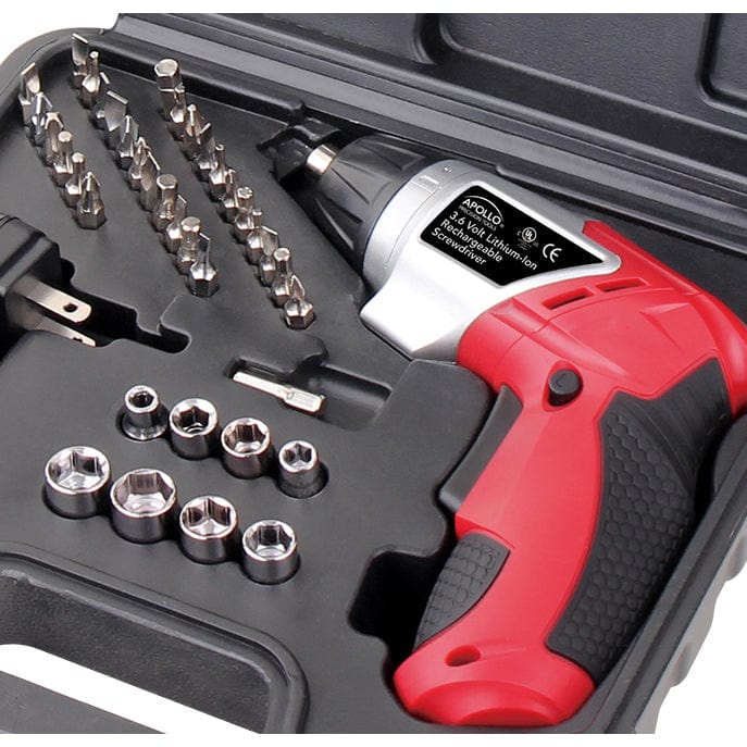 3.6V Lithium-Ion Rechargeable Screwdriver with 45 Piece Acce - Image 6