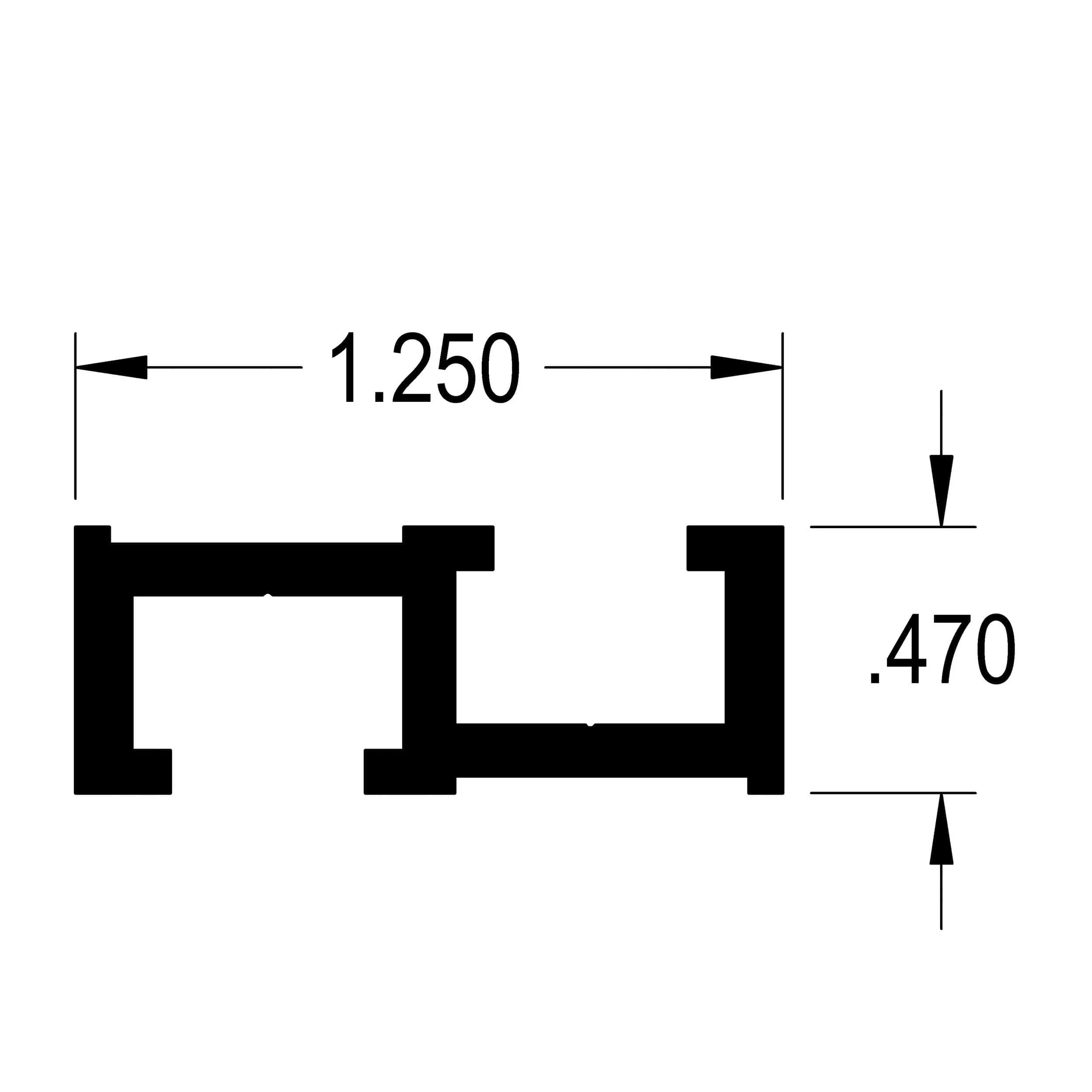 Back-to-Back 1/4" T-Track - 24" Length - Image 3
