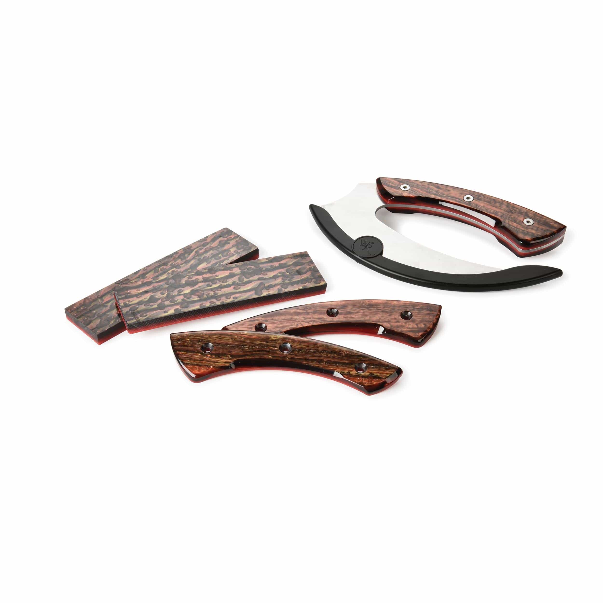 Poly Resin Knife Scales - 3/8" x 2" x 7" - Molten Lava - Pair - Image 3